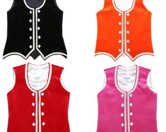 Highland Dancing Vest Scottish Dance Vest Kind tot volwassen maten beschikbaar