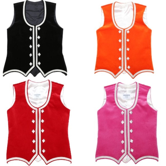 Highland Dancing Vest Scottish Dance Vest Child to Adult Sizes