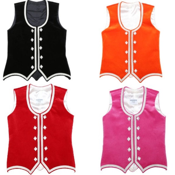 Highland Dancing Vest  Scottish Dance Vest Child to Adult Sizes Available