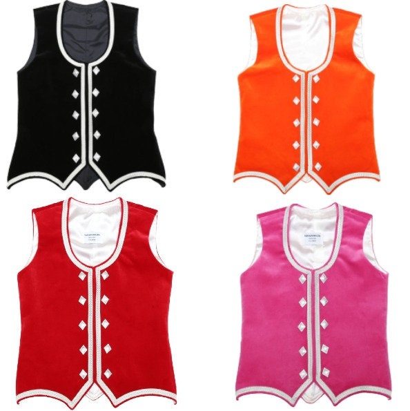 Highland Dancing Vest Scottish Dance Vest Child to Adult Sizes