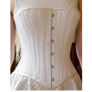 Handmade Heavy Duty Steel Boned Women Over Bust Cotton Waist Training Corset