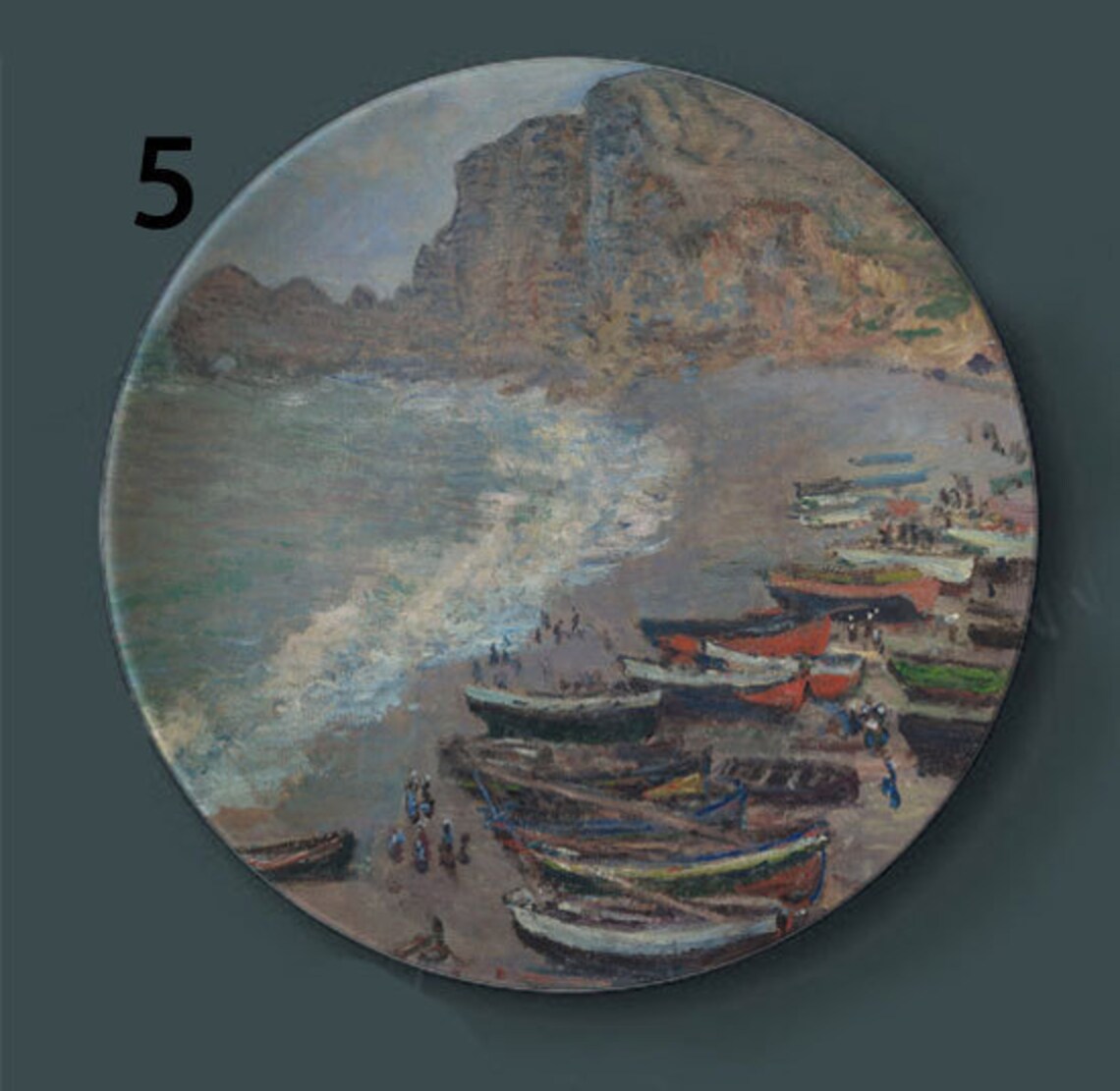 Oil Painting Ceramic Plate Artistic Handmade Plate Etsy