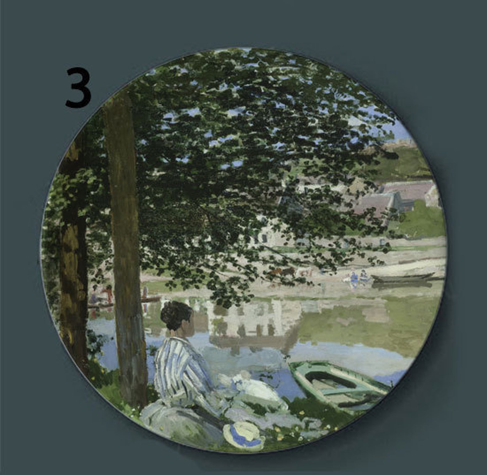 Oil Painting Ceramic Plate Artistic Handmade Plate Etsy