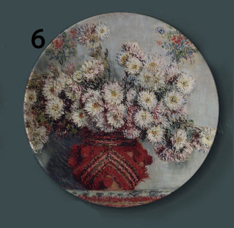 Oil Painting Ceramic Plate Artistic Handmade Plate Etsy
