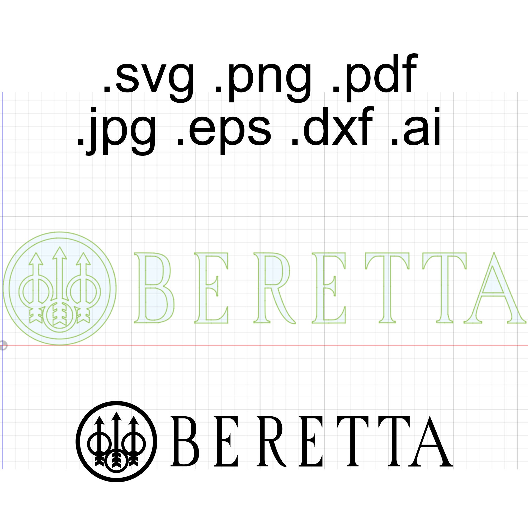Beretta Logo .svg .png .pdf .jpg .eps .dxf .ai .zip File Etsy