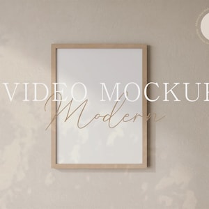 Video Mockup | Vertical Frame Video Mockup | Natural Shadows | Minimalist Frame Mock Up |  MP4 Download