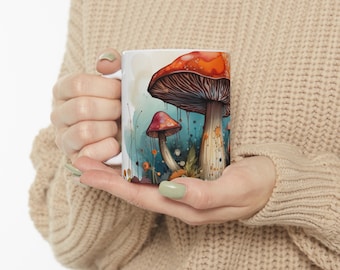 Artistic mushroom mug