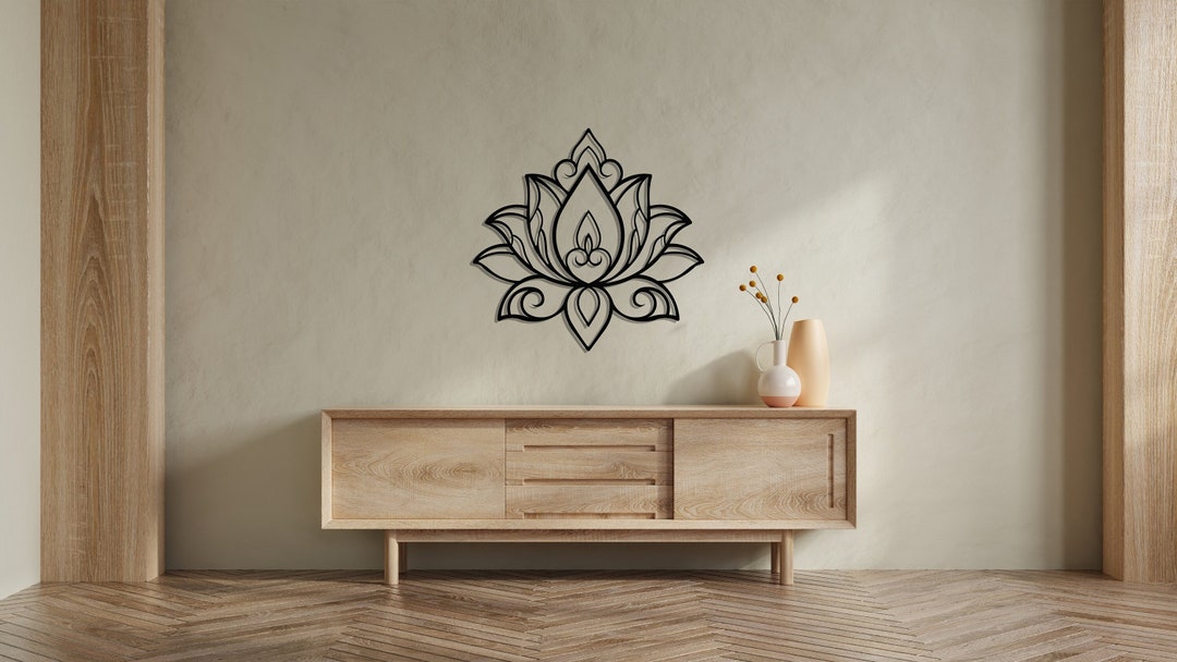 Lotus Metal Wall Art,contemporary Lotus Wall Decor,modern Metal Wall