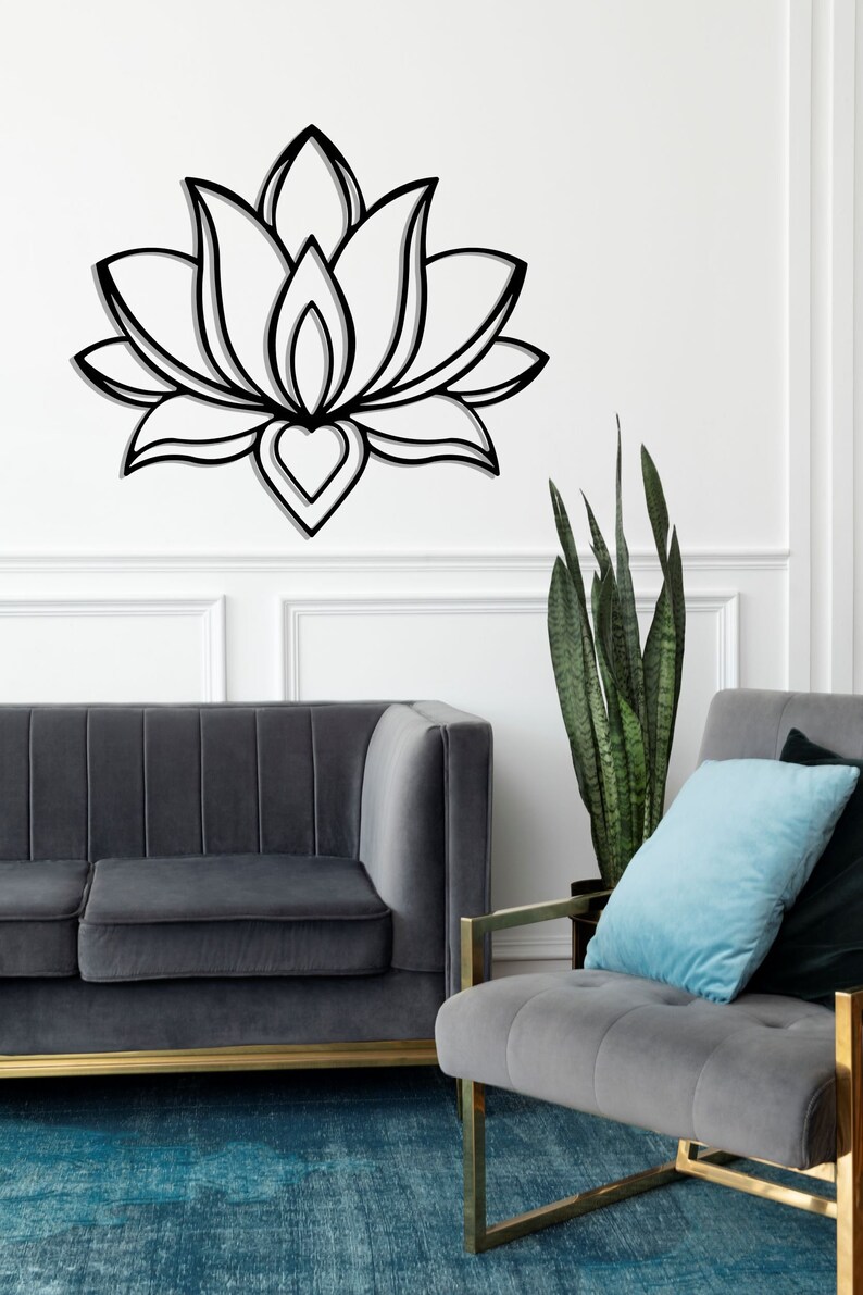 Lotus Flower Wall Art,modern Wall Art,artistic Lotus Flower Metal Wall