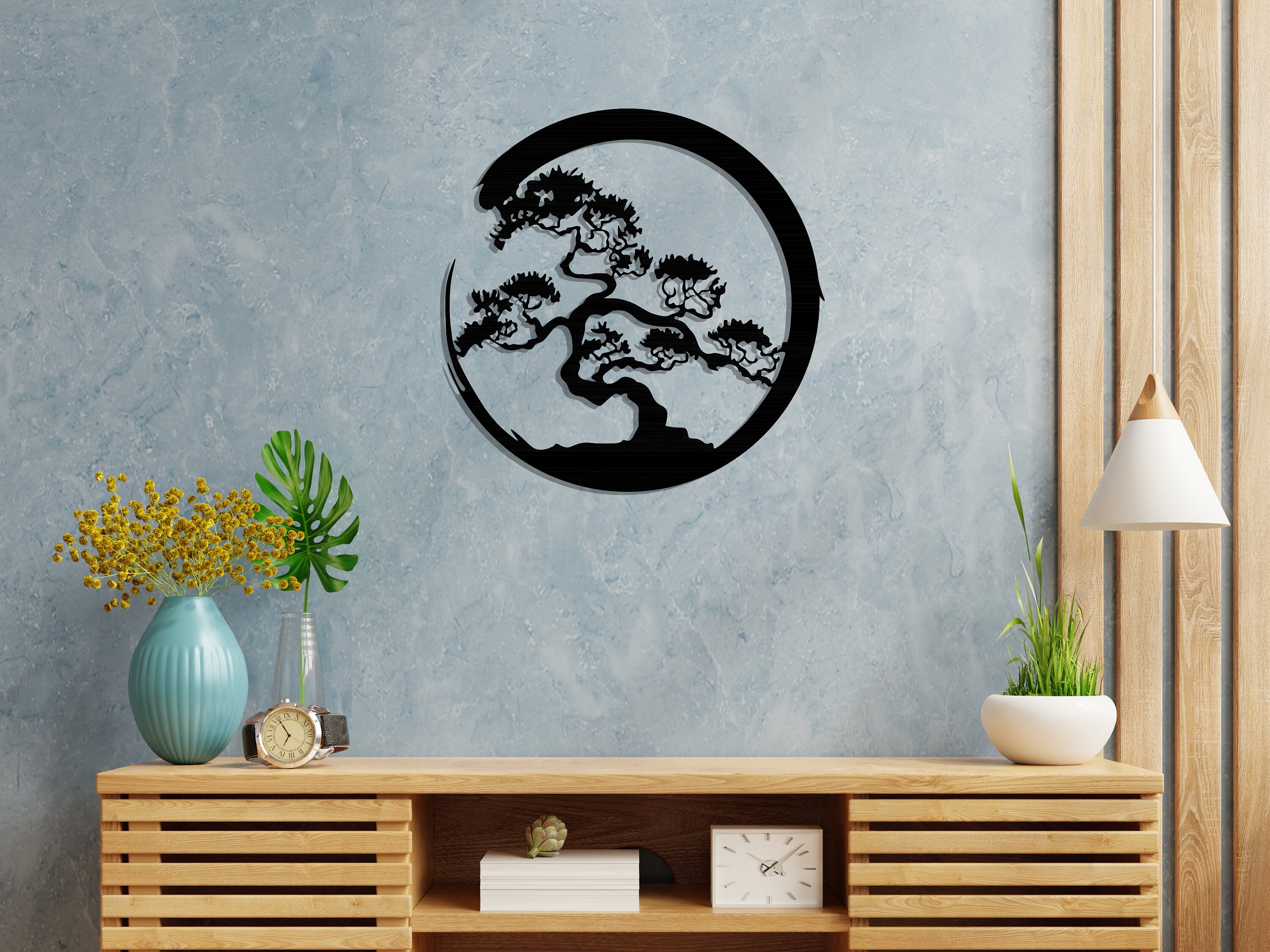 Bonsai Tree Wall Artwall Metal Arttree Sculpturebonsai Etsy