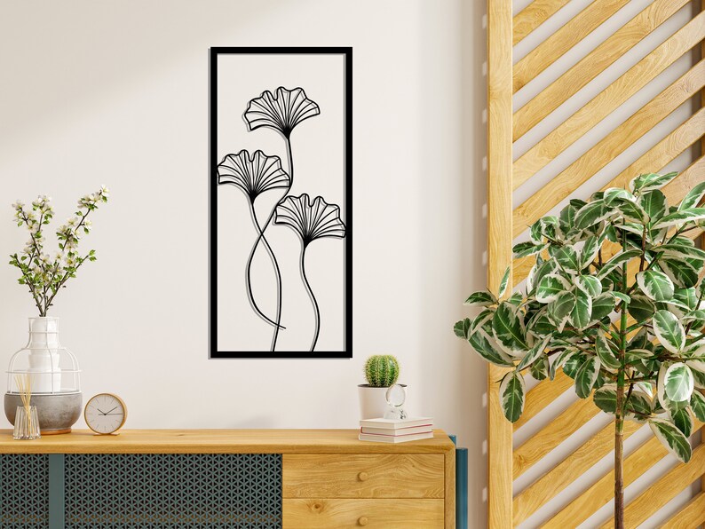 Wall Metal Decor,set of 3 Flower Metal Wall Art Pieces,home Decor