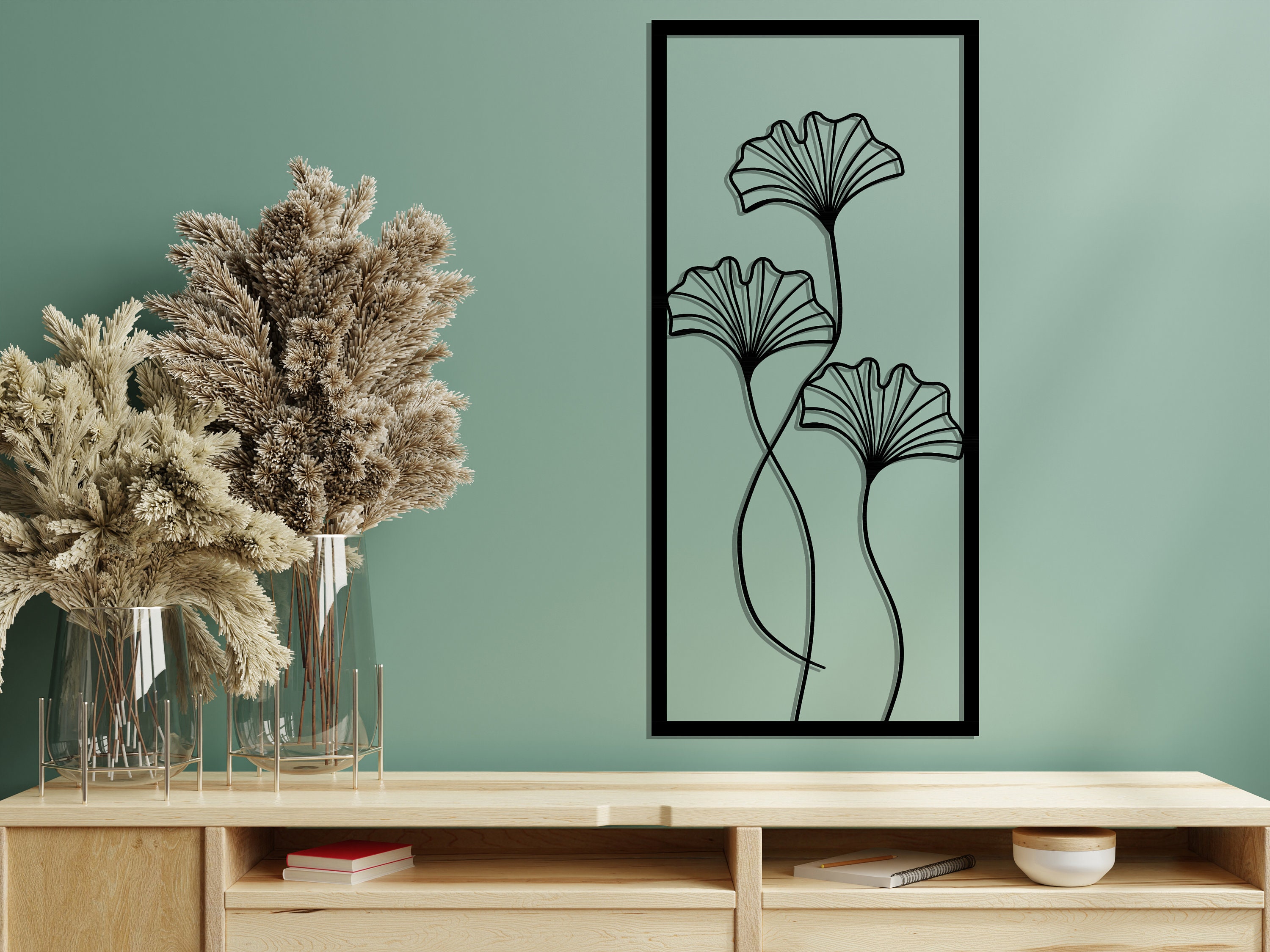 Wall Metal Decor,set of 3 Flower Metal Wall Art Pieces,home Decor