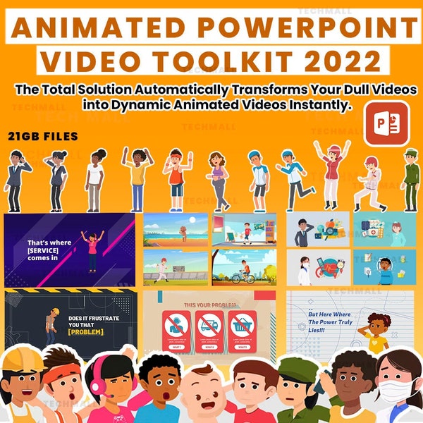Share: Animated PowerPoint Video Toolkit Template 2022 | Easy Edit