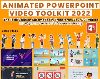 Share: Animated PowerPoint Video Toolkit Template 2022 | Easy Edit