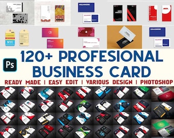 120 Business Card Professional Bundle Design Template | Photoshop | Illustrator