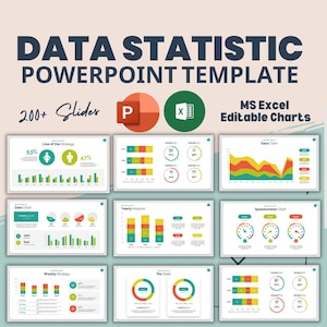 PowerPoint-presentatiesjabloon voor gegevensstatistieken: maak indruk op uw publiek met nauwkeurige en professionele presentaties