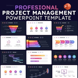 SMART-Projektmanagement-PowerPoint-Präsentationsvorlage: Vollständig anpassbare Folien mit gebrauchsfertigem Design und einfacher Inhaltsbearbeitung