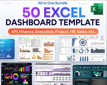 50 dashboard Excel Premium: completamente modificabili in diverse categorie