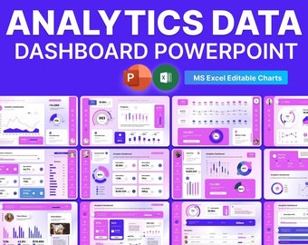 Analytics Data Dashboards PowerPoint Template: Simplify Data Insights and Visualize Trends