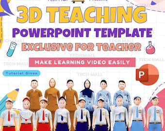 3D Teaching PowerPoint Template for Educator | Interactive Learning