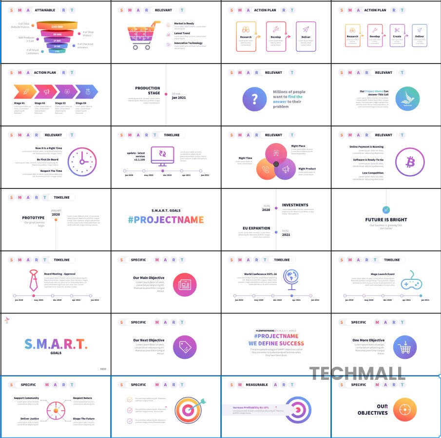 SMART Project Management Powerpoint Template: Customizable Presentation ...