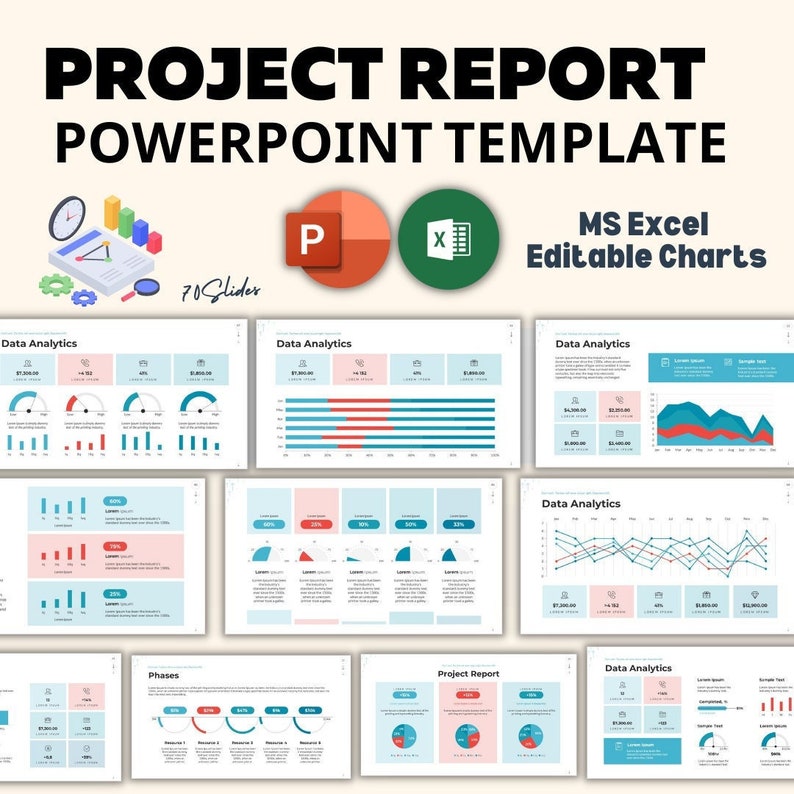 Professional Project Report Powerpoint Presentation Template: Impress ...