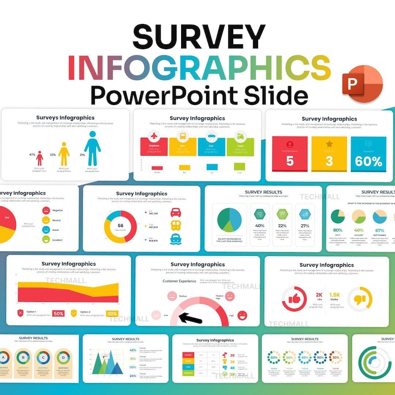 Survey Infographics Powerpoint Presentation Template Easy - Etsy
