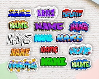 Custom Graffiti Name Sticker: Personalized Water Bottle Decal