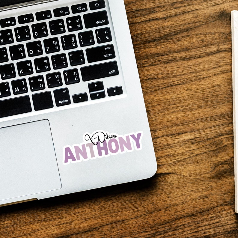 Personalized Name Sticker Decal: Waterproof Vinyl for Laptop, Water ...