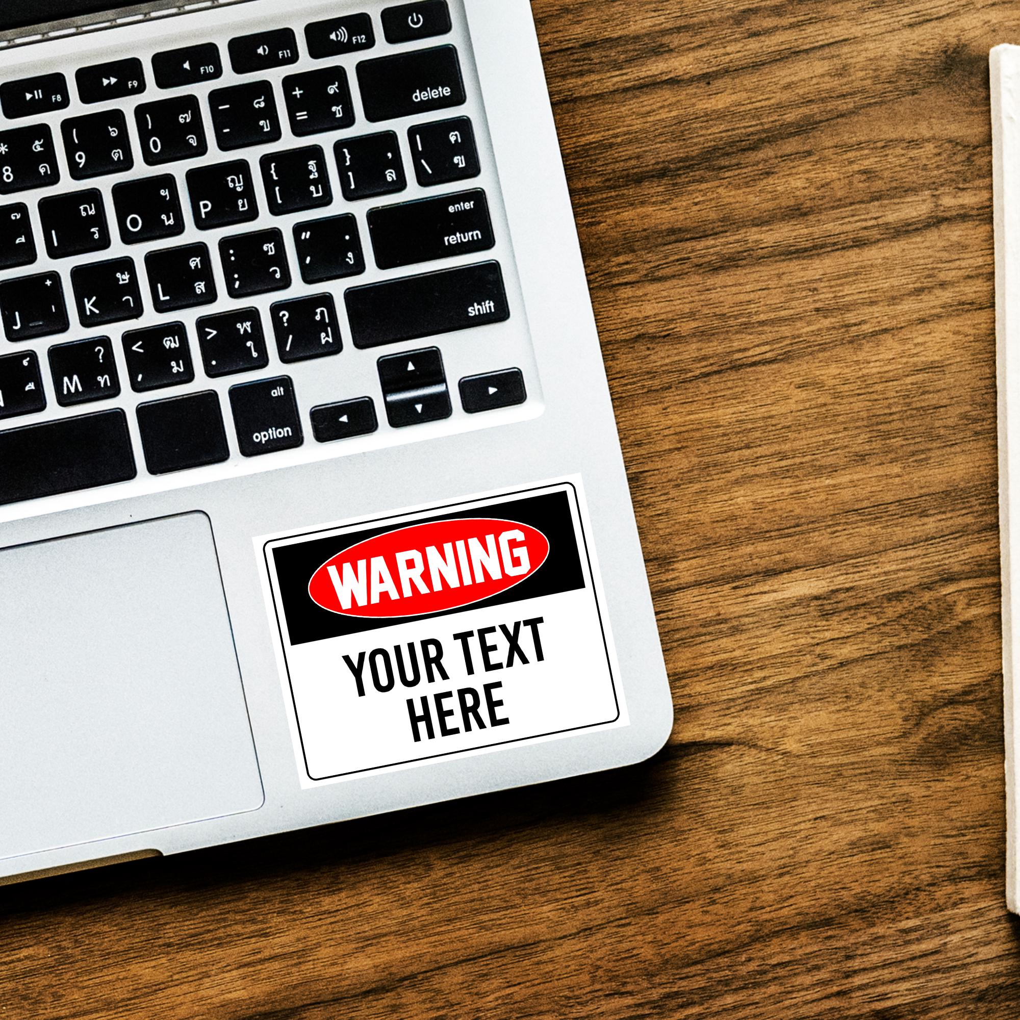 Sticker Keyword Sign Custom Cautious Decal Sticker, Personalized Text Bumper Stickersticker ...