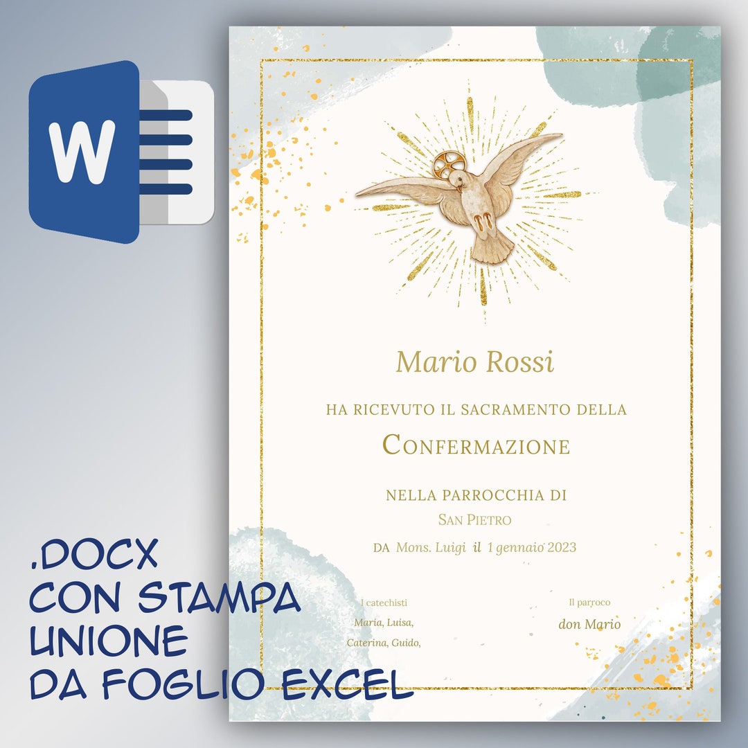 Certificate Template Parchment in Memory of Confirmation Etsy