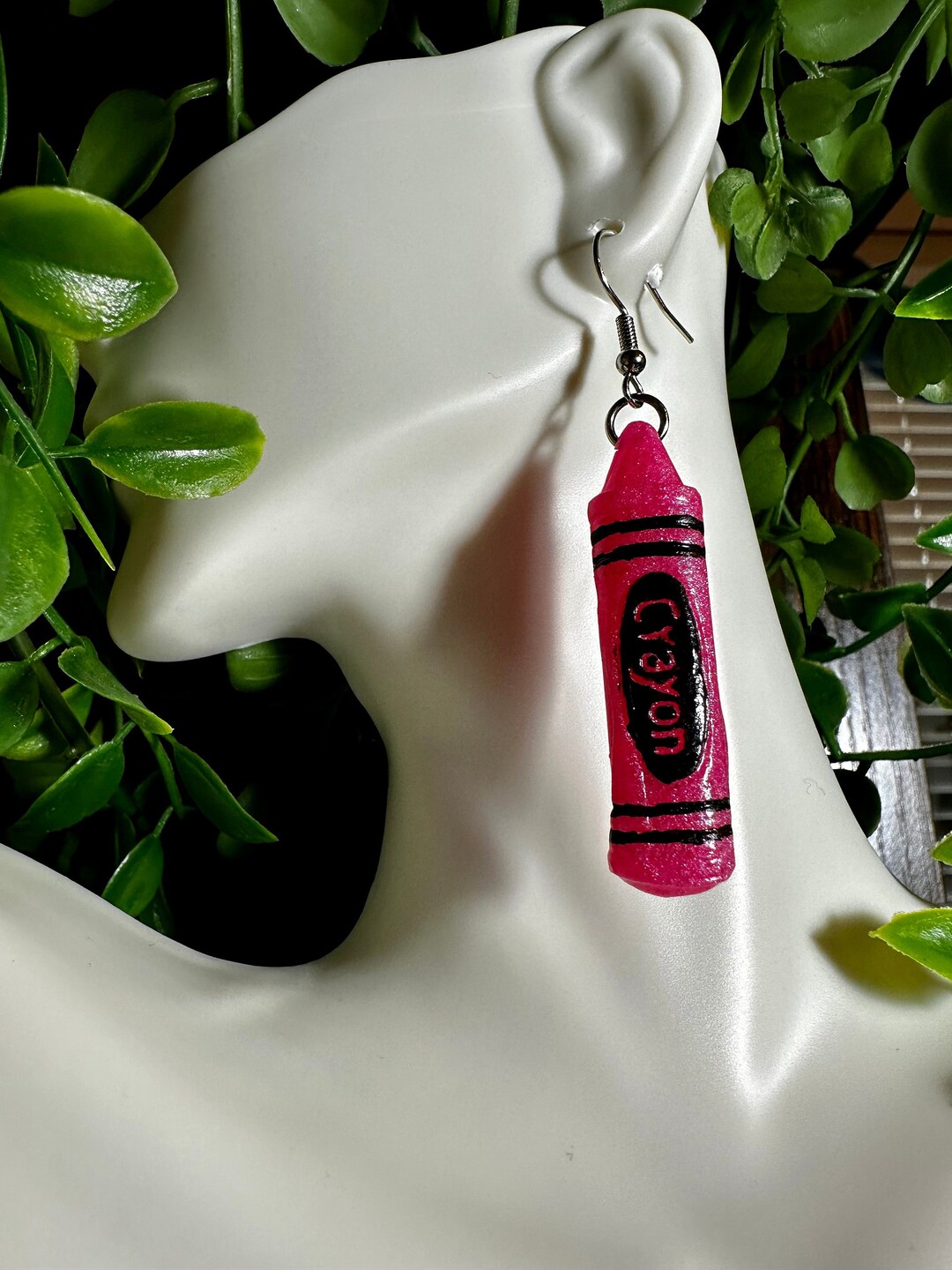 Crayon Earrings Hand Painted Resin Teacher Gift Crayola Arts and Crafts