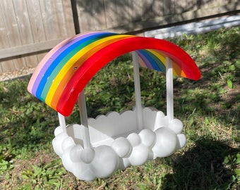 3D printed rainbow bird feeder