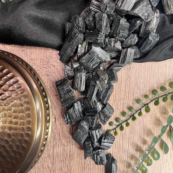 BLACK TOURMALINE - Ethically Sourced - Protection, Grounding, Shield EMF - Gift Idea for Loved One