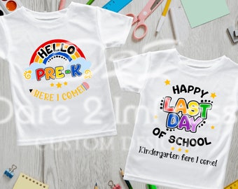 Pre-K, Back to School, (3 Design Bundle). First day of school, First day of Pre-K. SVG and PNG digital design. Instant Download.