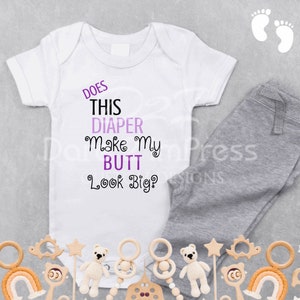 Grappige babyromper SVG PNG: luieruiteinde ontwerp (digitaal bestand)