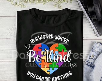 Autism Awareness. Be Kind. Autism puzzle.  Autism SVG. SVG, PNG Digital design. Instant download.