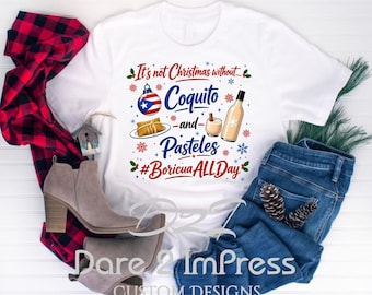 Christmas. Boricua. Feliz Navidad. Puerto Rico. Coquito, Pasteles. SVG, PNG Digital design. Instant download.