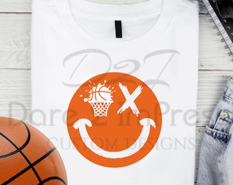 Basketball. Basketball Smiling face (2 styles). SVG, PNG Digital file. Instant download.