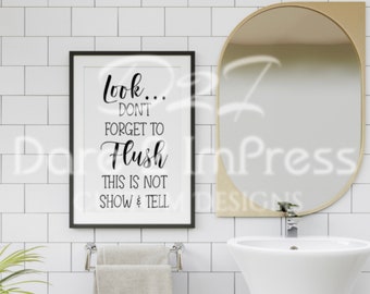 Bathroom sign. Bathroom etiquette. Funny bathroom signage. Bathroom signs decor. SVG, PNG Digital design. Instant download.