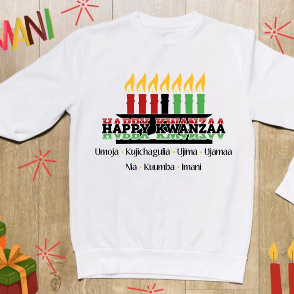 Happy Kwanzaa. Principles of Kwanzaa. SVG, PNG Digital design. Instant download.