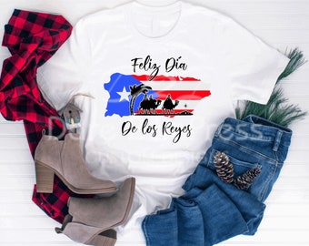 Feliz Navidad Three Kings Puerto Rico SVG PNG (Digital File)