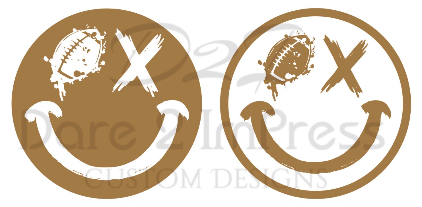 Football. Football Smiley 2 Styles. SVG PNG Digital File. - Etsy