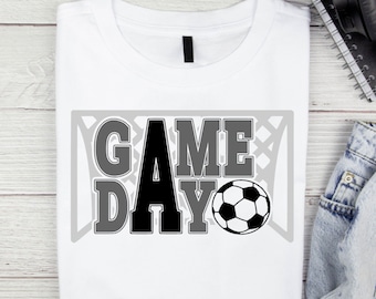 Soccer Game Day SVG PNG : conception numérique (téléchargement instantané)