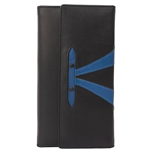 Cartera de mujer de piel auténtica, gran capacidad, idea de regalo original, cartera de calidad, diseño acompañante, tarjetas y cheques impermeables