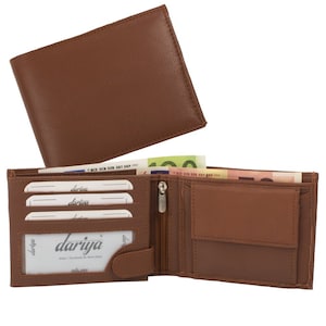 Portefeuille pour Hommes en Cuir nappa Wallet Porte-Monnaie  original idée cadeux avec boite porte cartes classique véritable