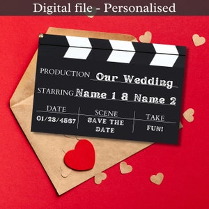 Retenez la date, personnalisé - 6 x 10 pouces, paysage, mariage, faire-part, amusement, films, drame, jeu d'acteur, théâtre, carte postale, numérique