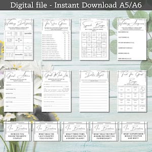 Wedding Reception Guest Full Games Bundle - Fun, Favor, Game, Activity, Digital