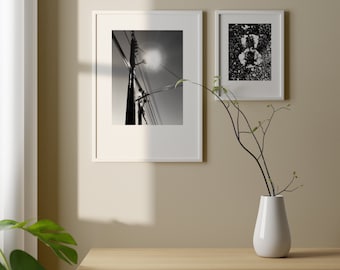 Street black and white photography poster