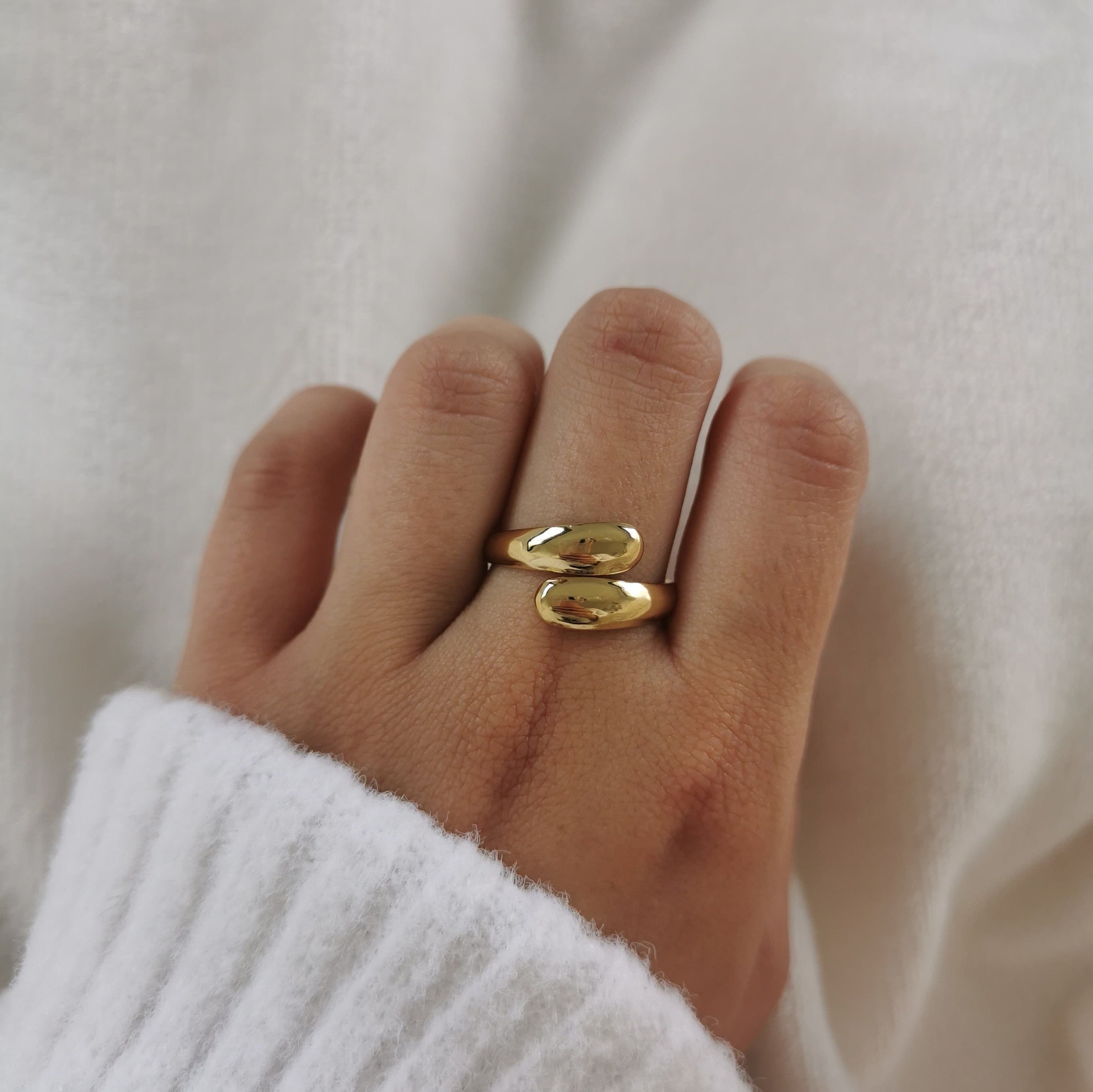 Bague Femme Acier Inoxydable Ajustable - Neuf Avec étiquettes - Modèle Simple